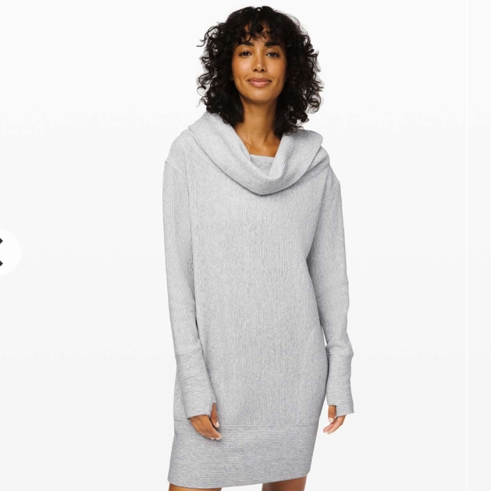 Lululemon Along The Way Gray Women's Cotton Dress Tunic S